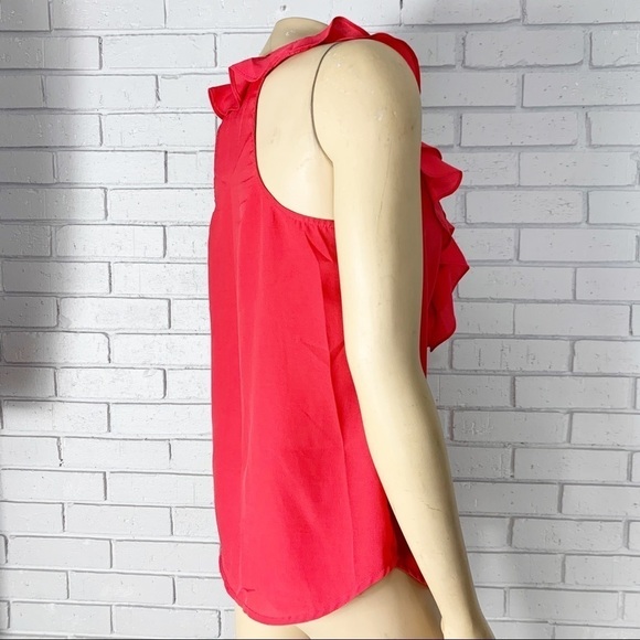 Mossimo Women's Top Red Sleeveless Ruffle Top - Picture 11 of 16